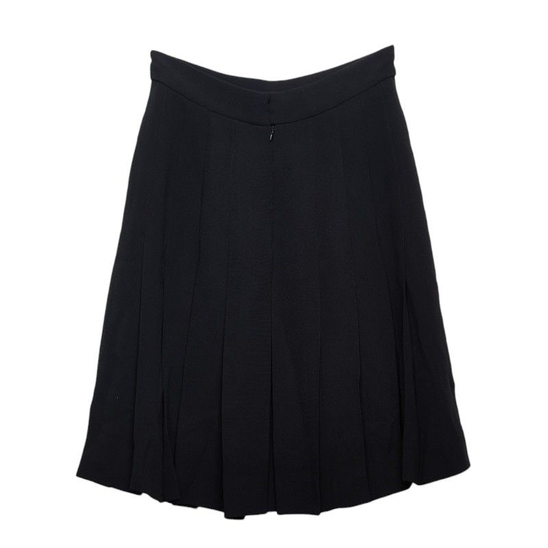 Chanel Coco Button Set Suit Jacket Skirt Black Silk