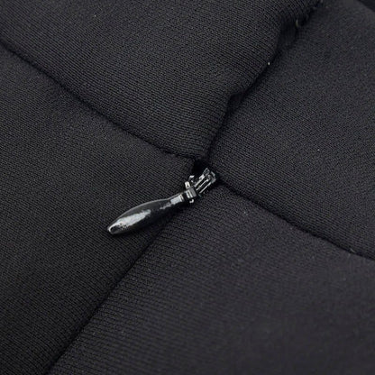 Chanel Coco Button Set Suit Jacket Skirt Black Silk