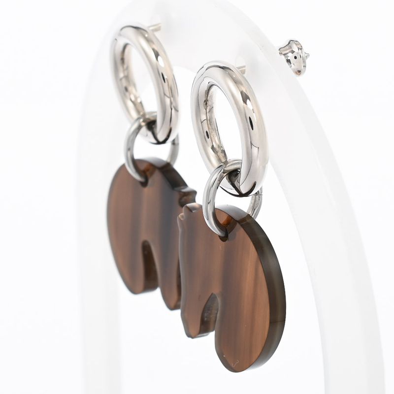 Hermes Earrings Tattasol Silver