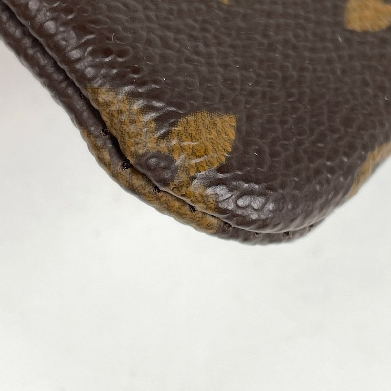 Louis Vuitton Pochette Cles Key Ring Coin Purse Monogram Brown