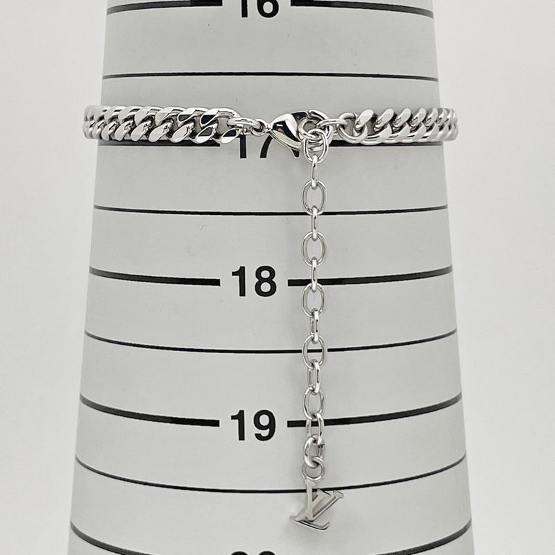 Louis Vuitton Bracelet Monogram Low Metal Silver