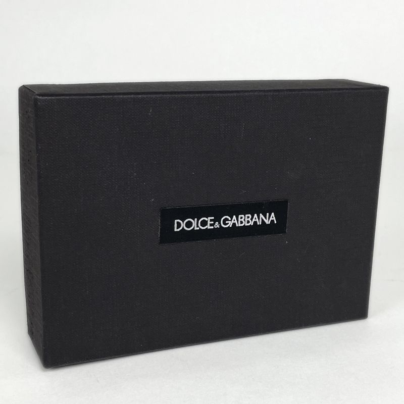 Dolce & Gabbana Pattern Bifold Wallet Shisiri Leather Black Red White Handbag