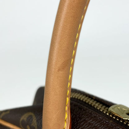 Louis Vuitton Deauville Bowling Vanity Handbag Monogram Brown