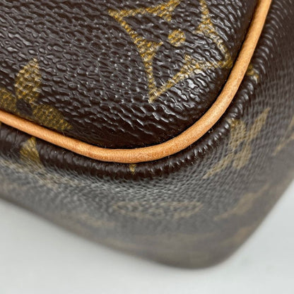 Louis Vuitton Deauville Bowling Vanity Handbag Monogram Brown