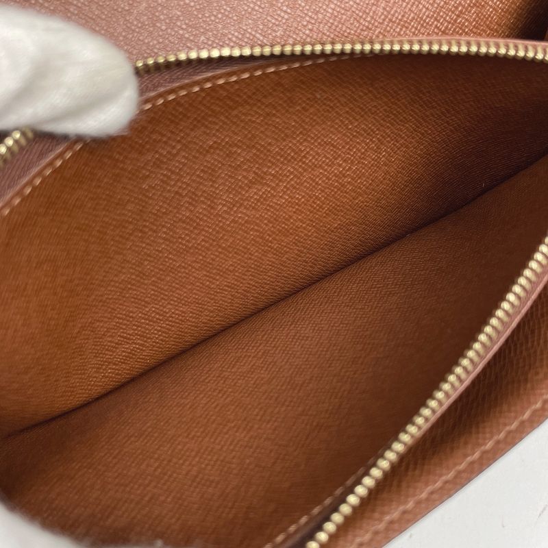 Louis Vuitton Pochette Porte Monet Cles Bifold Wallet Monogram Brown