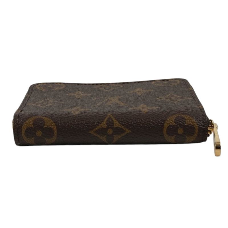 Louis Vuitton Coin Case Zippy Purse Wallet Monogram Canvas Brown