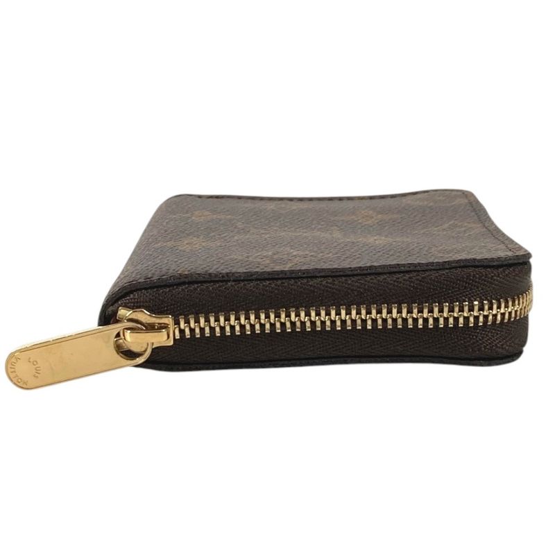 Louis Vuitton Coin Case Zippy Purse Wallet Monogram Canvas Brown