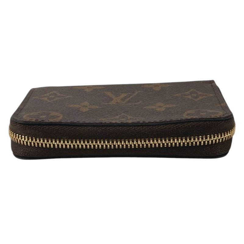 Louis Vuitton Coin Case Zippy Purse Wallet Monogram Canvas Brown