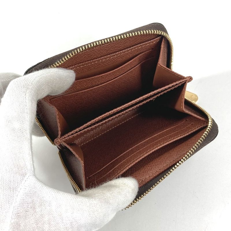 Louis Vuitton Coin Case Zippy Purse Wallet Monogram Canvas Brown