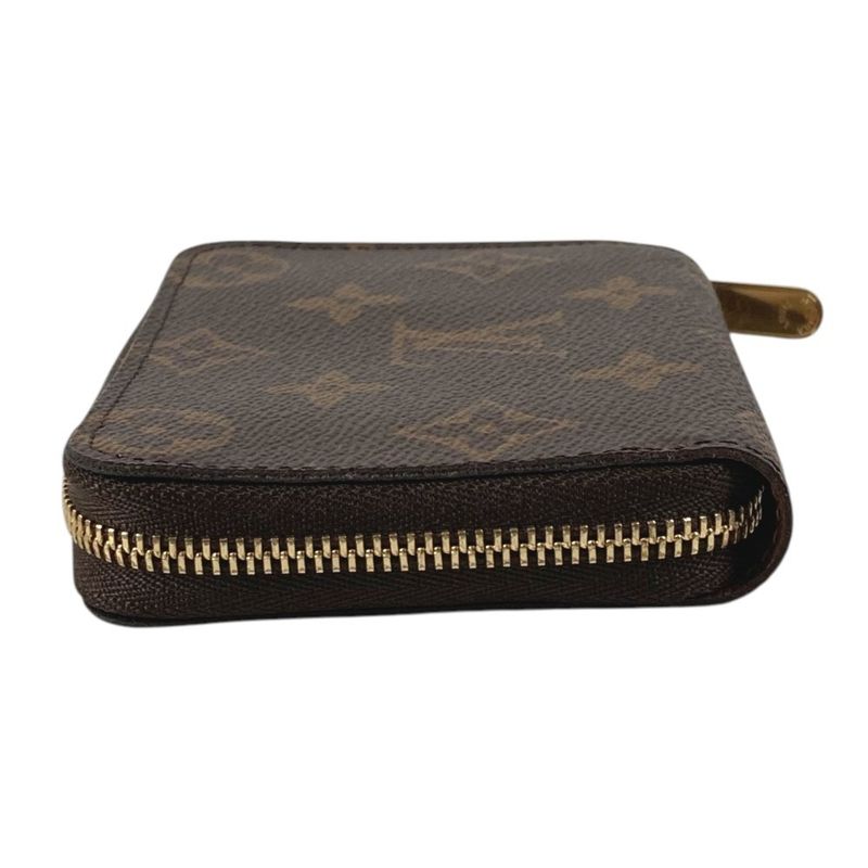 Louis Vuitton Coin Case Zippy Purse Wallet Monogram Canvas Brown