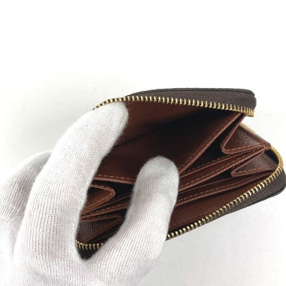 Louis Vuitton Coin Case Zippy Purse Wallet Monogram Canvas Brown