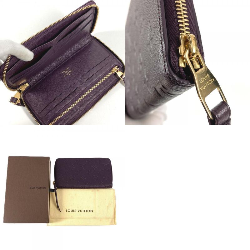 Louis Vuitton Wallet Portefeuille Cles Monogram Empreinte Leather Aube Purple