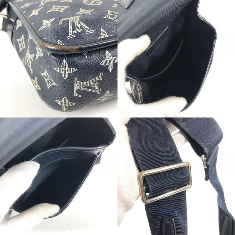 Louis Vuitton Shoulder Bag Messenger BB Monogram Savannah Canvas Navy