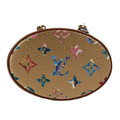 Louis Vuitton Shoulder Bag Nano Bucket Leather Gold