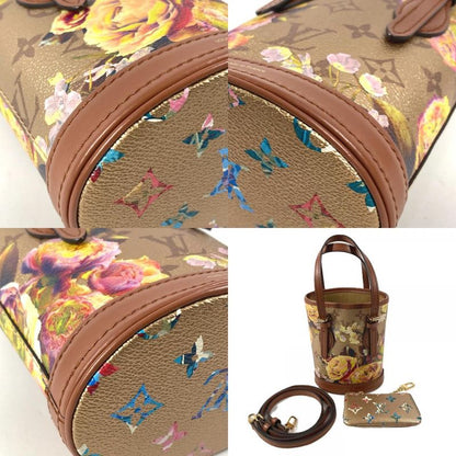 Louis Vuitton Shoulder Bag Nano Bucket Leather Gold