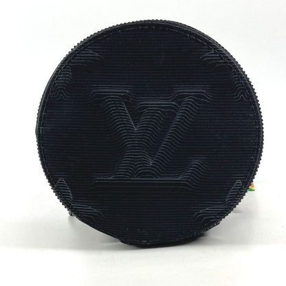 Louis Vuitton Shoulder Bag Expansion Double Polochon Leather Nylon Black