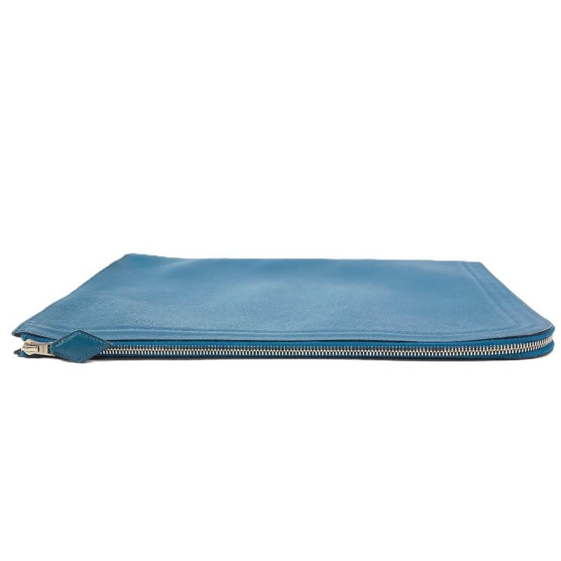 Hermes Clutch Zip Computer Ever Color Blue Degaris