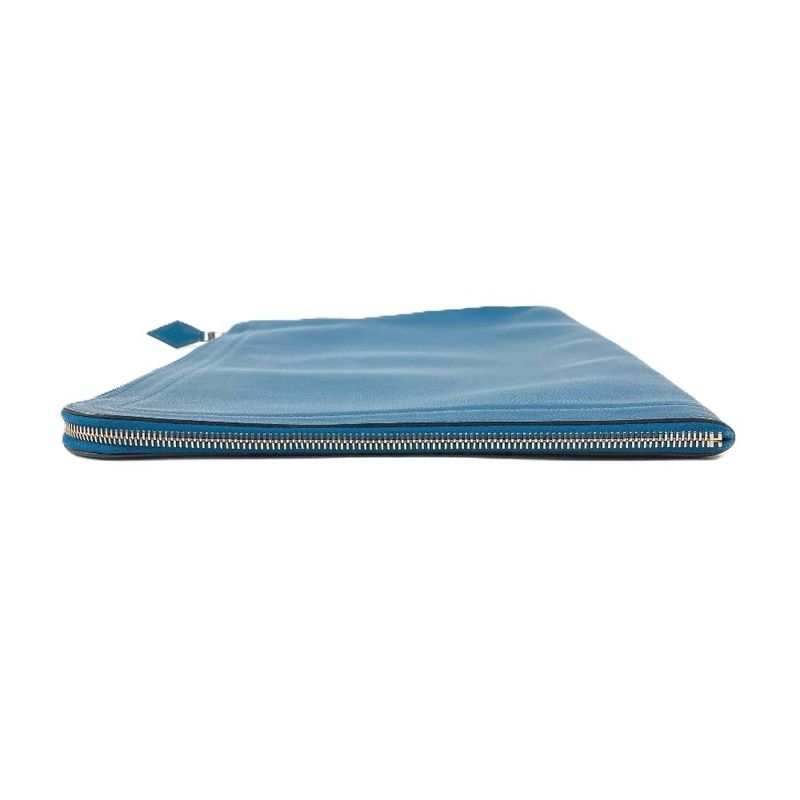 Hermes Clutch Zip Computer Ever Color Blue Degaris