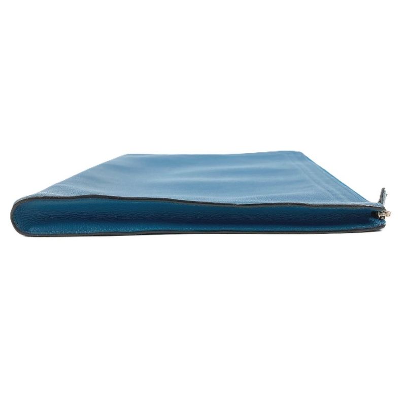 Hermes Clutch Zip Computer Ever Color Blue Degaris