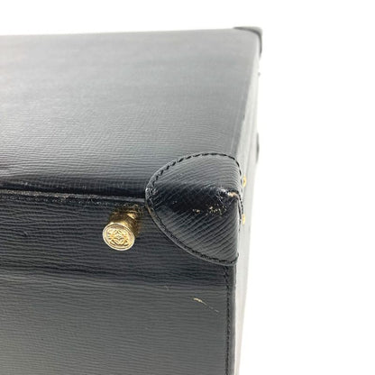 Loewe Handbag Logo Anagram Attache Case Leather Black