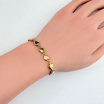 Tiffany & Co Star Heart Bracelet YG Yellow Gold