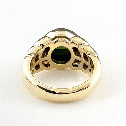 Bvlgari Passo Doppio Ring YG Yellow Gold Tourmaline