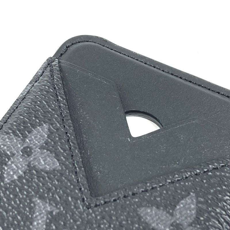 Louis Vuitton Card Case Holder Magnet Monogram Eclipse Canvas Black