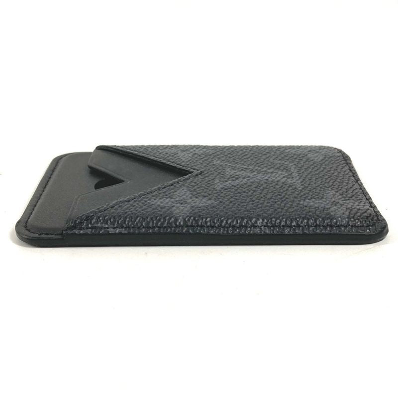 Louis Vuitton Card Case Holder Magnet Monogram Eclipse Canvas Black