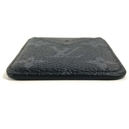 Louis Vuitton Card Case Holder Magnet Monogram Eclipse Canvas Black