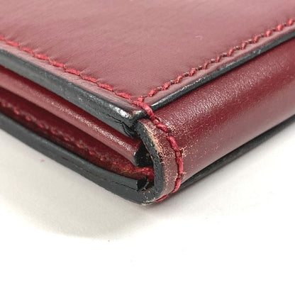 Hermes Clutch Leather Wine Red