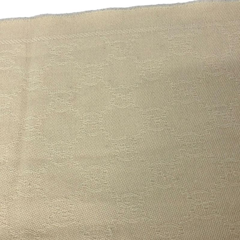Gucci Scarf Ivory Fringe GG Pattern Wool