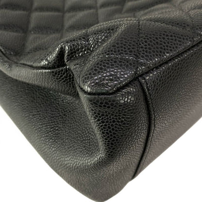 Chanel Tote Reprint Chain Grand Shopping GST Black Silver