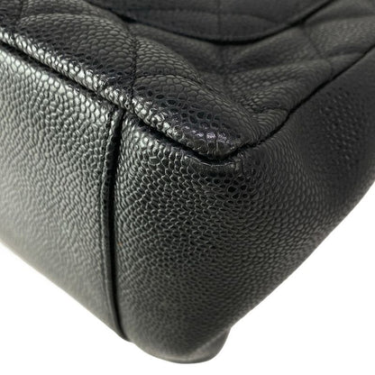 Chanel Tote Reprint Chain Grand Shopping GST Black Silver