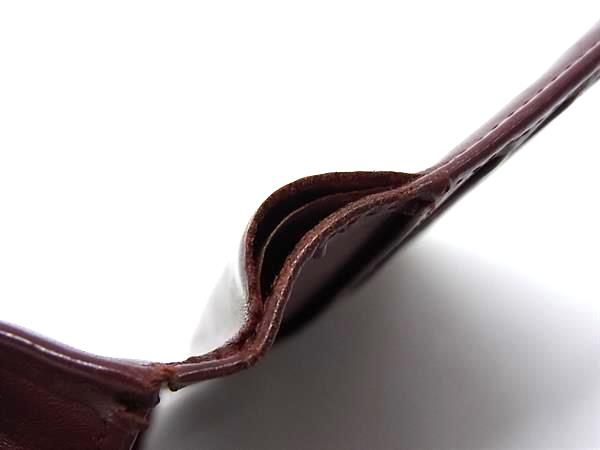 Cartier Must Line Leather Bifold Wallet Billfold Coin Purse