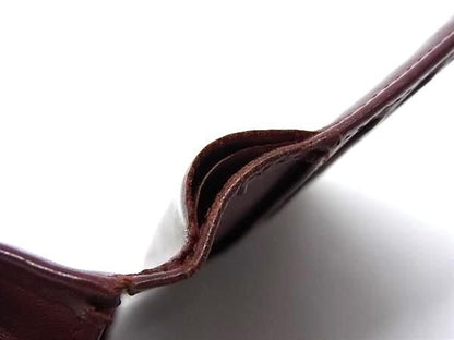 Cartier Must Line Leather Bifold Wallet Billfold Coin Purse