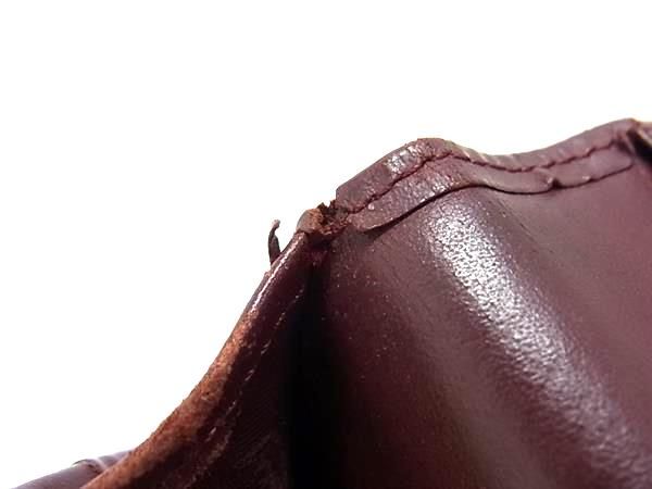 Cartier Must Line Leather Bifold Wallet Billfold Coin Purse