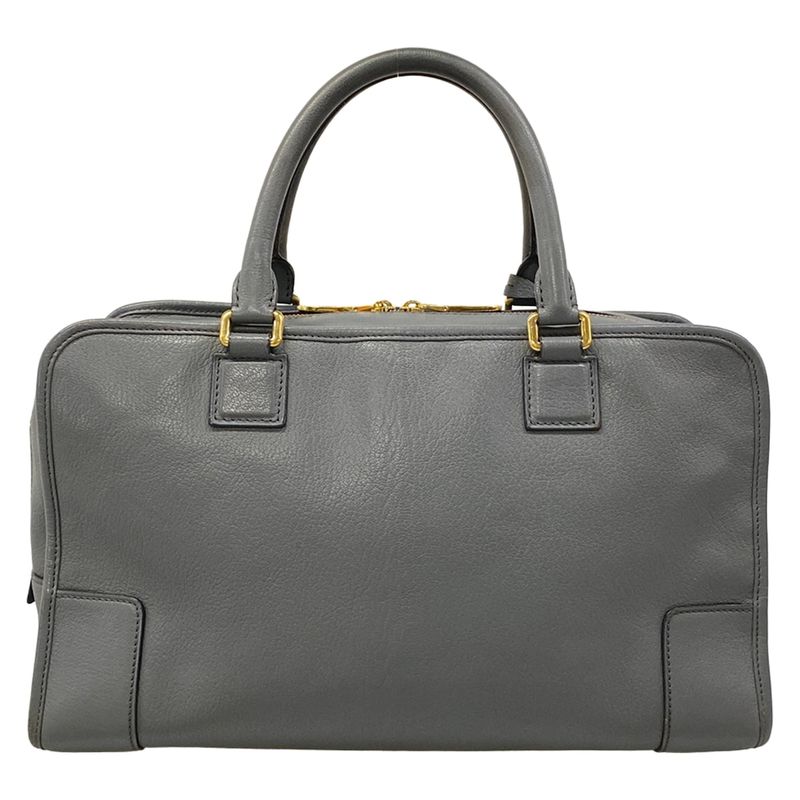 Loewe Handbag Amazona 36 Gray Leather