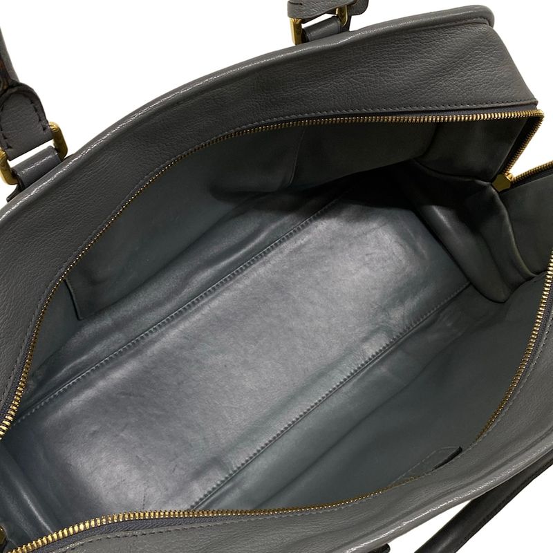 Loewe Handbag Amazona 36 Gray Leather