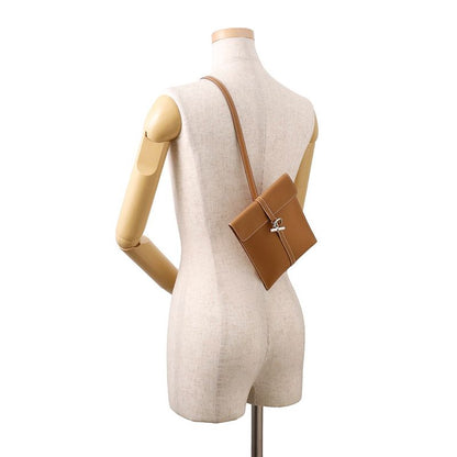Hermes Shoulder Bag Glenan to Go Gold Silver Swift