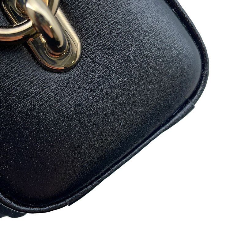 Gucci Shoulder Bag le Che GG Canvas Leather Black