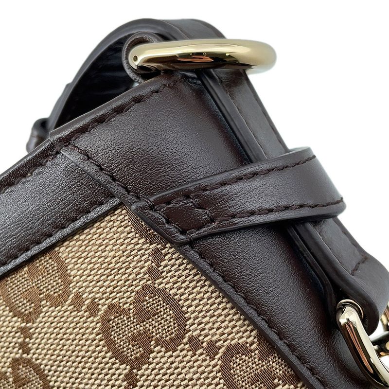 Gucci Shoulder Bag Mini Bucket GG Canvas Leather