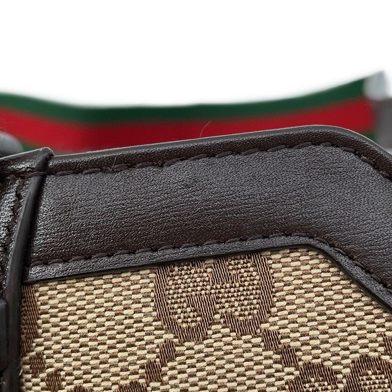 Gucci Shoulder Bag Mini Bucket GG Canvas Leather