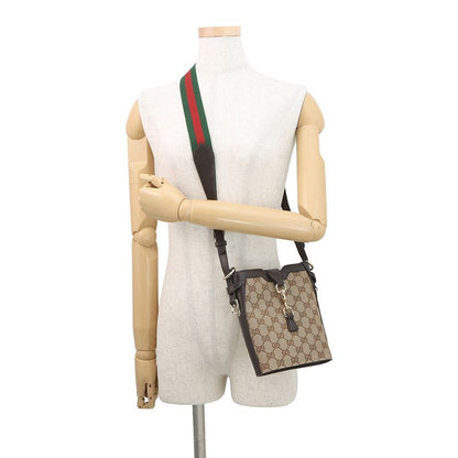 Gucci Shoulder Bag Mini Bucket GG Canvas Leather