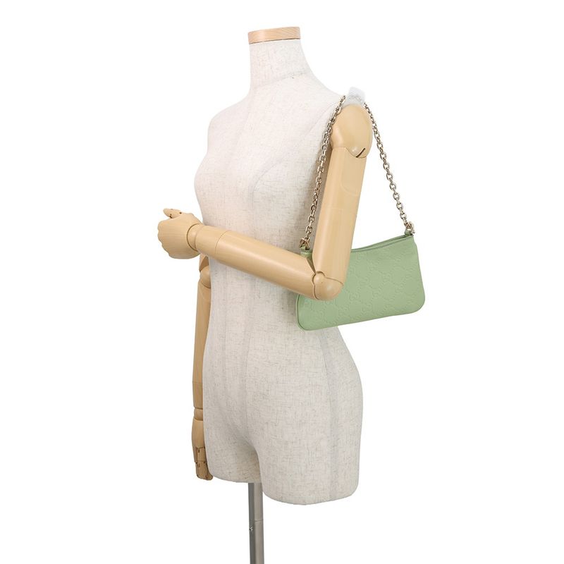 Gucci Shoulder Bag GG Emblem Super Mini Leather