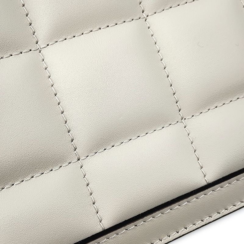 Gucci Shoulder Bag Deco Chain Bag Leather 2-Way White