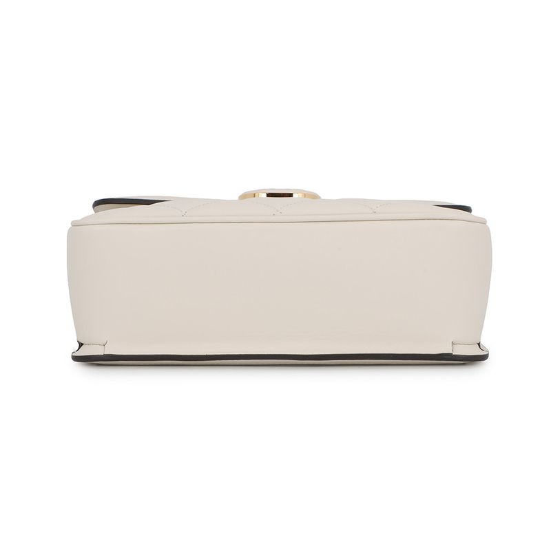 Gucci Shoulder Bag Deco Chain Bag Leather 2-Way White