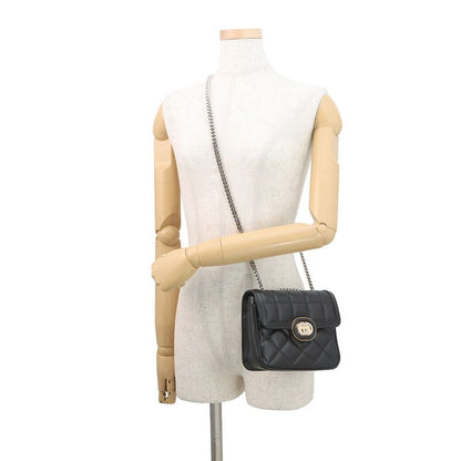 Gucci Shoulder Bag Deco Mini Chain Bag Leather 2-Way Black