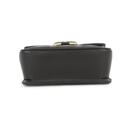 Gucci Shoulder Bag Deco Mini Chain Bag Leather 2-Way Black