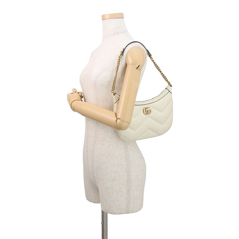Gucci Chain Shoulder Bag GG Marmont Small Quilted Leather