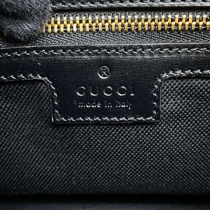 Gucci Shoulder Bag le Che GG Canvas Leather Black